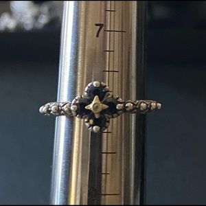 Barbara Bixby Sterling Silver &  18K Gold Iolite ring size 8